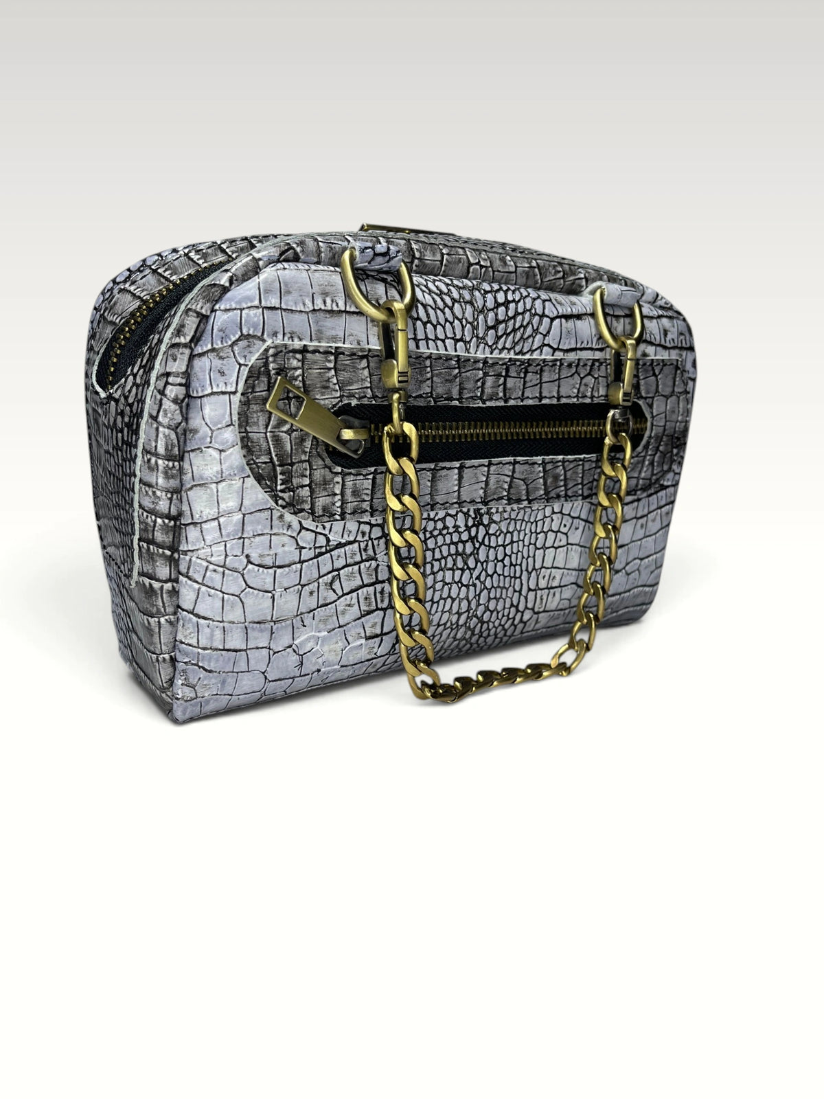 MONEL Croco Leather Bag