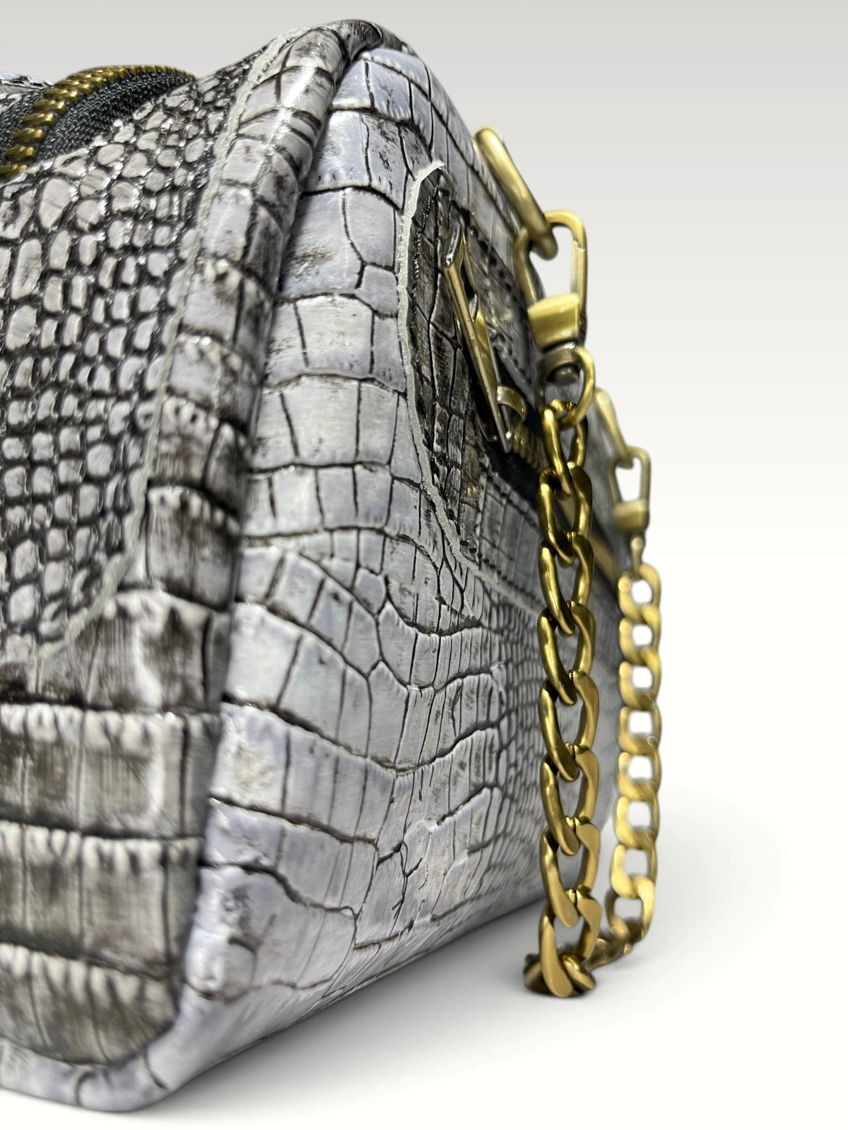 MONEL Croco Leather Bag