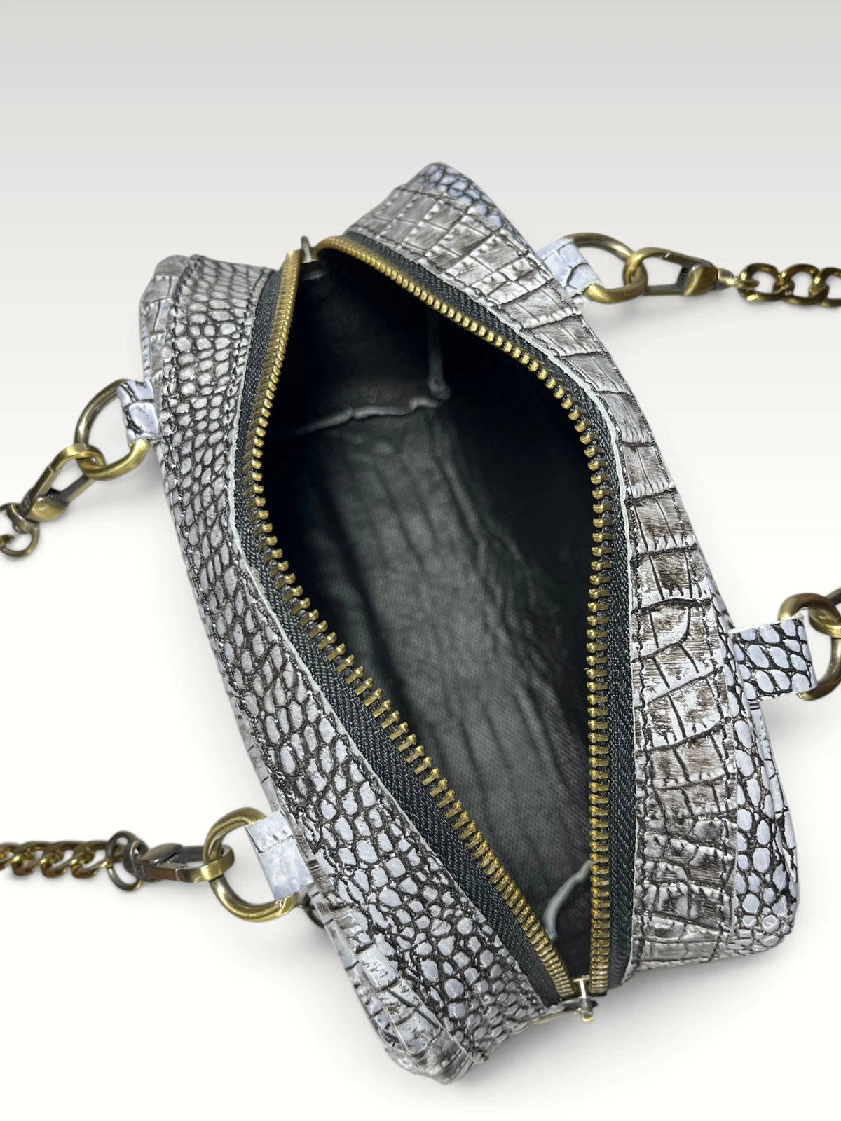 MONEL Croco Leather Bag